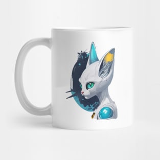 Robotic alien kitten | Space cat Mug